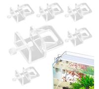 Aquarium Lid Clips - 1.69x1.1x2.32in Acrylic, Transparent Cover Holder, Secure Fixing Solution, Fish Tank Top Protection | Six Piece Set Strong Grip For Home Office purewater Saltwater Aquariums