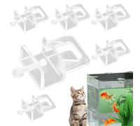 Aquarium Lid Clips - Acrylic, 2.32 Inches, Tank Lid Clips, Aquarium Cover Clip, Secure | Safe Solution, Easy Install, Portable For Aquariums, Home, And Pet Use