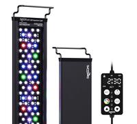 Aquarium Light with 24/7 Custom Timer, Power-off Memory, 7-Row LED 24-30in SEAOURA Full Spectrum Fish Tank Light, 8 Colors, 20 Brightness, Day&Night Cycle, Adjustable Mount for Freshwater Plant Growth