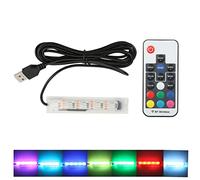 Aquarium Lights for Fish Tank Submersible LED Lights USB Micro Aquarium Dedicated Long Range Wall Penetrating Remote Control Suitable for Small Rectangular Building Block Fish Tank (Black line