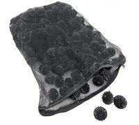 Aquarium Masters 300 Count 1.5 Inch Large Bio Balls Filter Media - Includes 18x14 Mesh Bag with Easy Access Zipper - Perfect Bio Balls for Pond Filter Media