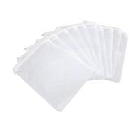 Aquarium Mesh Nylon Filter Bags for Activated Carbon Ceramic Rings Filtration, Zipper Closure Design, 10PCS Aquarium Filter Bags for Fish Tank Media, White