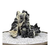 Aquarium Mountain View Stone, Artificial Mountain Hill View Stone, Tree House Bridge Fish Tank Decoration for Aquascaping Landscapes(16cm)