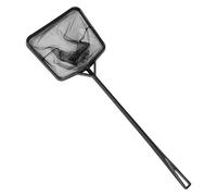 Aquarium Net, Fish Tank Net, Shrimp Catching Mesh, Lightweight ABS Handle, Fine Mesh Head, for Pond Bathtub Indoor Water Use, 16.93 - 22.05 inches, Black Colour, 1 Piece
