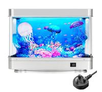 Aquarium Night Light Artificial Jellyfish Decorative Aquarium LED Lamp Virtual Ocean in Motion Night Light Decoration for Bedroom Office Décor,Gift for Kids and Pet