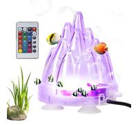 Aquarium Ornament - Remote Control Waterproof,Bubble Stone Volcano Fish Tank Decoration - for Turtle Bowl Shrimp Tank Living Room Bedroom Study Room Apartment Dorm