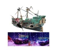 Aquarium Ornaments Wreck Boat Sunk Ship Air Split Shipwreck Fish Tank Cave
