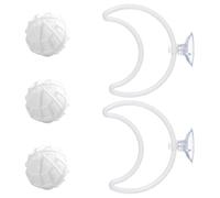 Aquarium Pet Fish Entertainment Items 2PCS Exercise Circles with Floating Spheres to Keep Your Active and Stimulated ABS Dolls