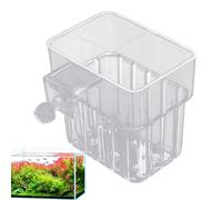 Aquarium Plant Basket - Clear Plastiic Hanging Cup with Hook, Strong Grip Secure Fit Easy Cleaning, Aquatic Plants Container for Fish Tank Decoration | Holder for Aquaponic Water Plant Setup