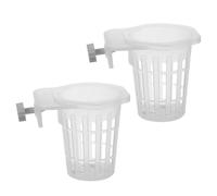 Aquarium Plant Cup - Water Suction Port, Transparent Fish Tank | Hanging Plant Containers with Drainage Holes for Frameless Tanks, HA Decor