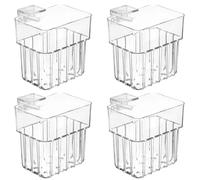 Aquarium Plant Holder, 4PCS Clear Plastic Fish Tank Plant Holder with Screws, Hydroponic Planting Cups for Aquatic Plants, Fish Tank Accessories & Decor