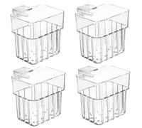 Aquarium Plant Holder 4PCS Clear Plastic Fish Tank Plant Holder with Screws Hydroponic Planting Cups for Aquatic Plants Fish Tank Accessories & Decor Aquarium