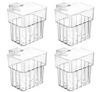Aquarium Plant Holder, 4PCS Clear Plastic Fish Tank Plant Holder with Screws, Hydroponic Planting Cups for Aquatic Plants, Fish Tank Accessories & Decor