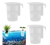 Aquarium Plant Holder - 9cm Fish Tank Plant Pot, Multifunctional Features | Aquatic Planter Pot with Hook and Suction Cup, Aquarium Planter Basket for Propagation Shrimp Cultivation Pond Gardening