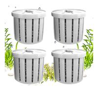 Aquarium Plant Holder, Stable Fish Tank Basket, Hydroponics Planting Cup, Strong Suction Base, Reusable Design, 4 Pieces Set, for Apartment, Hotel, Rental, Restaurant, Dorm, Business