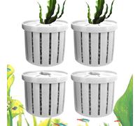 Aquarium Plant Pots Set of 4 Aquarium Pothos Holder - Translucent Stable Landscape Decoration for Corner Windowsill
