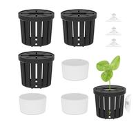 Aquarium Plant Pots - Suction Cup Mounts, Mini Cultivation Holders, Transparent Growing Containers | Aquatic Habitat Organizer for Fish Bowl Aquarium Desktop Office Living Room bedrooms de