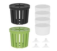 Aquarium Plant Support - 4 Pieces Suction Cups Cultivation Pots | Vase for Aquatic Plants Sweet Decoration | Aquarium Accessory Fish Decor Underwater Indoor Decor