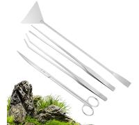 Aquarium Plant Tools - Long Tweezers Kit for Aquarium - Tweezers Scissors and Spatula Set for Daily Maintenance Home Office Growing Plants Algae Bonsai