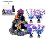 Aquarium Plants, Coral Reef Aquarium Decoration, Snails, Turtles, Underwater Shrimp for Office, Bathroom & Terrarium