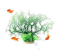 Aquarium Plants, Realistic Artificial Coral Fish Tank Decor, Soft Silicone Aquatic Plant Set, 38 x 6.5 x 28 cm Fade Resistant Aquarium Ornament For Saltwater Freshwater Home Office Dorm Hotel Use
