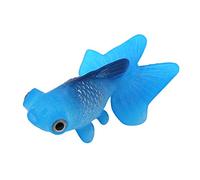 Aquarium Fish Bowl Plastic Swimming Gold Fish Betta Fish Funny Artificial Silicone Small Fish Lifelike Fake Fish Fish Tank Decoration Ornaments(Blue Goldfish)