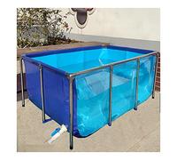 Aquarium Pool Pond Large Indoor Free-standing Aquarium, Flexible PVC Canvas Pond Liners with Steel Frame, Viewing Panel, Breeding Water Tank for Koi, Goldfish Outdoor Fish Pond