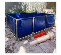 Aquarium Pool With Drain Valve, PVC Canvas Ponds Outdoor Fish Pond Temporary Holding Tank For Saltwater Fish, 0.55mm Tarp Water Storage Pool For Koi Fish Turtles Swimming Fish Pond