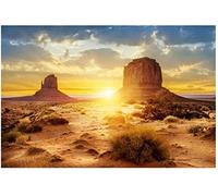 Aquarium Poster, Sun and Desert Style Fish Tank Terrarium Background Poster Thicken PVC Adhesive Static Cling Wallpaper Sticker(91 * 41cm)