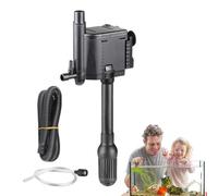 Aquarium Pump - Flow Adjustable Water Pump, Silent Oxygenation Circulation Device, High Performance Filtration System, Submersible Accessories Equipment, Small Black for 10-30 Gallon Fish Tank