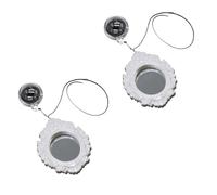 Aquarium Reflective Decor Set for Betta Fish, 2 Piece Accessory with Suction Cup, Cord and Ornate Round Design Betta Fish Accessory Reflective Aquarium Decor Suction Cup Ornate Round Compact Desktop