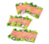 Aquarium Road Decoration - 3 Pieces Resin Realistic Sculpture | Fish Tanks Stone Stairs - For Freshwater Shrimps, Living Room, Bedroom, Study, Water Landscape Decoration