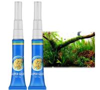 Aquarium Sealant 2-Pack - Perfect for Plants, Rocks, Moss, Coral, Stone & Wood - Quick-Drying, Reef-Safe Glue for Aquascaping & Water Plants
