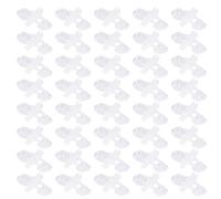 Aquarium Separation Clip Fish Tank Divider 40PCS PVC Suction Cup Brackets for Dividing Breeding Compartments Preventing Fish Fighting White Black (White)