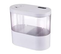 Aquarium Set, Self-Circulating Fish Tank Starter Kit With Led Lights, U+B Power Cord, Water Pump and Filter Cotton, Suitable for Tropical Fish, Guppies, Goldfish Or Betta-White