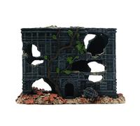 Aquarium Shelter Cave - Fish Tank Cave Decorations | Realistic Aquatic Life House Crafts For Reptile Habitat Accessories Ornament