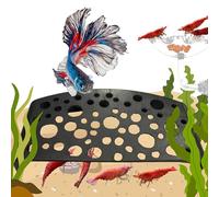 Aquarium Shrimp Hideout with Feeding Tray set, Shrimps Hides with Mini Fish Bowl, Shrimp Tunnel Aquarium Cave and Feeder Dish, Shrimps Shelter and Breeding Supplies, Small Fish Tank Accessories (Cave)