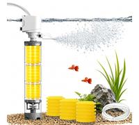 Aquarium Silent Motorized Filter, Ultra Silent Small Fish Tank Filter with 15 kPa Suction Power, 4 Stage Filtration System, Aquarium Filters for Freshwater Saltwater Reef (Four layer)
