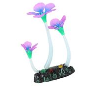 Aquarium Silicone, Coral Fake Coral Artificial Aquarium Plants Lifelike Colorful Glowing for Decoration Small and Large Fish Bowl Decor Accessories (Violet)