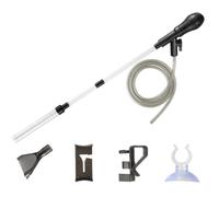 Aquarium Siphon Pump with Sand Cleaning Filter and Scouring Pad, Water Change Vacuum, Suction Cup Holder for Pools Under 60 cm, for Garden Pond, Pond Filter, Turtle Tanks and Reef Aquariums