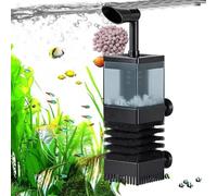 Aquarium Skimmer - 3-In 1 Efficient Compact Anti-Clog Improves Oxygenation | Oil Removal Filter | Reverse Airlift | Freshwater Aquariums Waste Skimmer | For Adults Lovers Families Friends Women