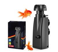 Aquarium Skimmer with Organic Sponge and Suction Cups, Fish Tank Surface Suction Cup, Aquarium Filter for Aquariums up to 350 L, Oil Film Remover, Aquarium Filter Pump (300 L/H 4W)