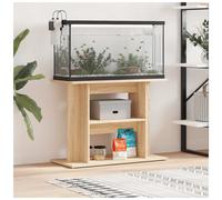 Aquarium Stand 80x35x60cm Sonoma Oak Engineered Wood 3-Tier Storage Wall Anchor
