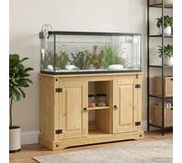 Aquarium Stand Brown Solid Pine 101.5x37x73cm Waxed Storage Ample Shelves Sturdy