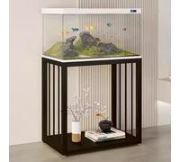 Aquarium Stand, Heavy-Duty Fish Tank Base, Non-Slip Feet, Carbon Steel Construction, No Assembly Required, Perfect for Living Rooms, Balconies, and Home Offices(Black,LxW70x40cm/27.6x15.7in)