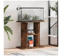 Aquarium Stand Smoked Oak 60x30x60cm Engineered Wood 3-Tier Storage Anti-Tip Kit