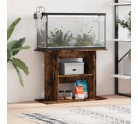 Aquarium Stand Smoked Oak 80x35x60cm Engineered Wood 3-Tier Storage SpaceSaverX