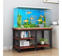 Aquarium Stand, Terrarium Tank Stand with 6 Wheels, Reptile Breeder Turtle Tank Terrarium Rack Table, Metal Iron Shelf Table, Fish Tank Shelf, 3300LBS Capacity(A,90 * 45 * 74cm)