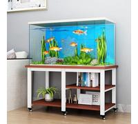 Aquarium Stand, Terrarium Tank Stand with 6 Wheels, Reptile Breeder Turtle Tank Terrarium Rack Table, Metal Iron Shelf Table, Fish Tank Shelf, 3300LBS Capacity(B,70 * 45 * 74cm)