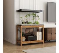 Aquarium Stands, Reptile Tank Stands, Double-tier Storage Racks, Tabletop Aquariums, Suitable For Turtles, Reptile Enclosures, Easy To Assemble(Charcoal,39.3x15.7in)